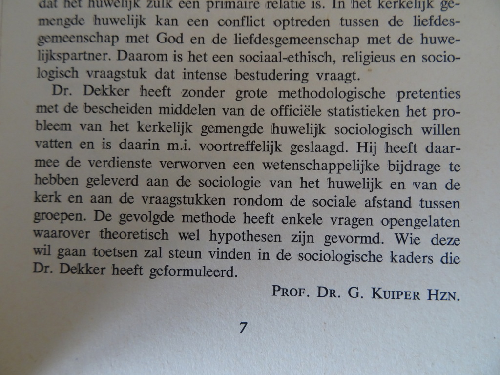 Dr. G. Dekker Het kerkelijk gemengde huwelijk in Nederland - Afbeelding 8
