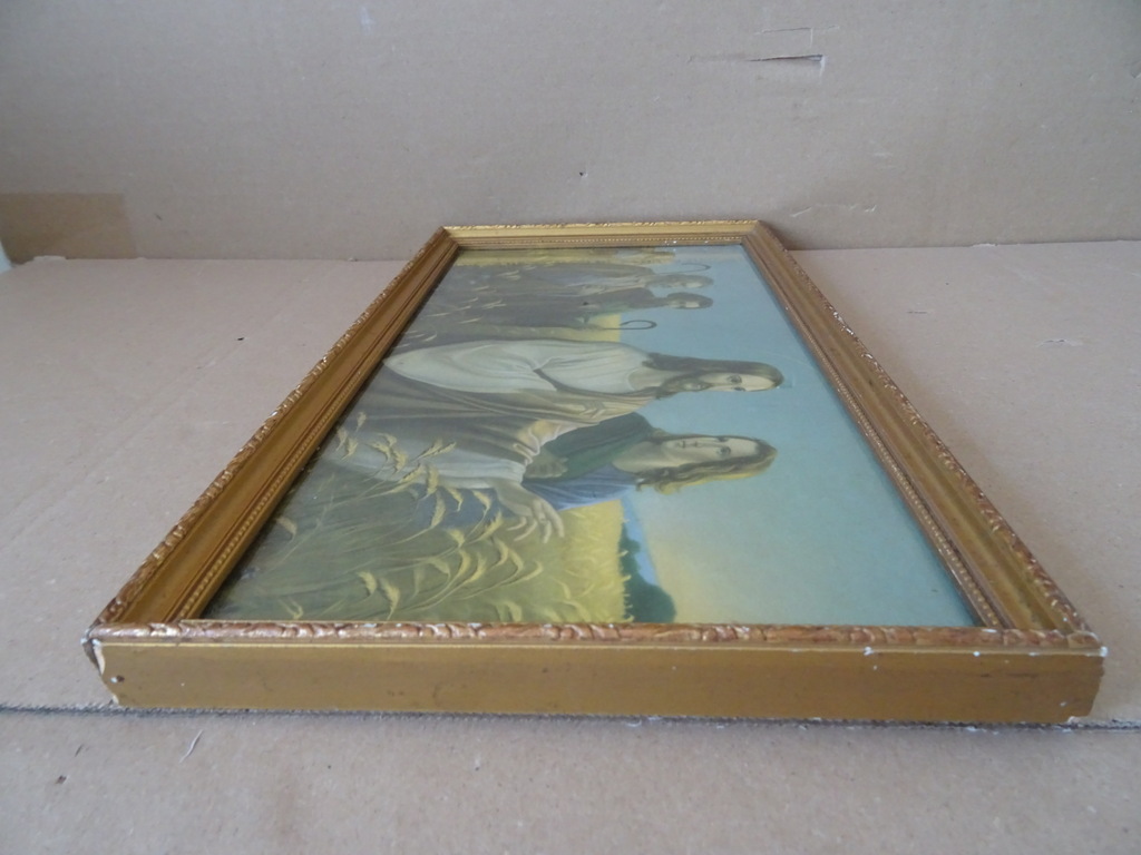 Vintage prent Giovanni Jezus Christus in het korenveld 40x21cm - Afbeelding 8