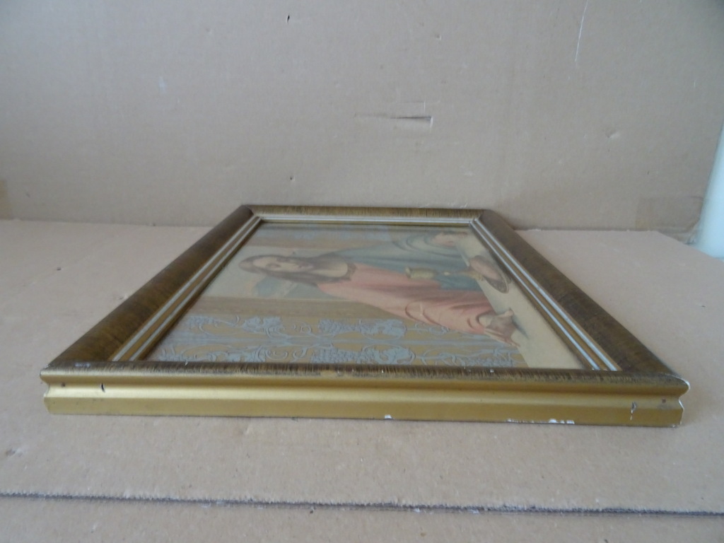 Vintage prent Jezus Christus zegent brood en wijn 35x26cm - Afbeelding 11