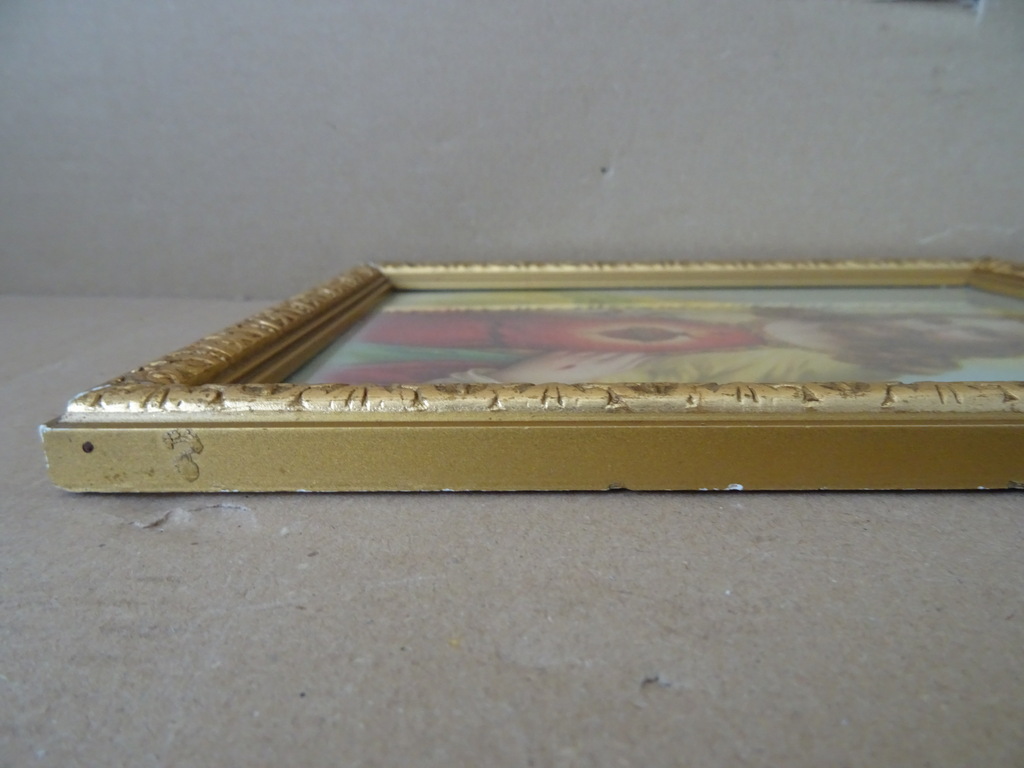 Vintage prent Jezus Christus toont Heilig Hart 21x27cm - Afbeelding 9