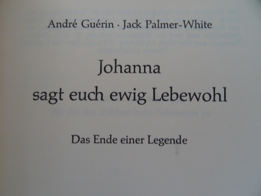 André Guérin Jack Palmer-White Johanna sagt euch ewig lebewohl - Afbeelding 3