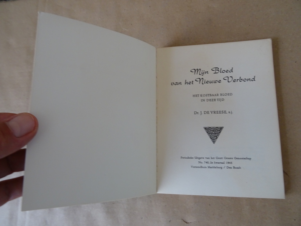 Dr. J. de Vreese s.j. Mijn Bloed van het Nieuwe Verbond GGG No 740 - Afbeelding 5