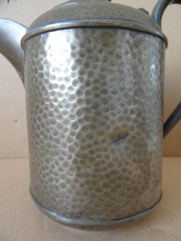 Antieke of vintage koffiekan Craftsman Pewter Sheffield 16cm - Afbeelding 4