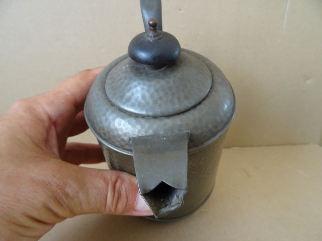 Antieke of vintage koffiekan Craftsman Pewter Sheffield 16cm - Afbeelding 13