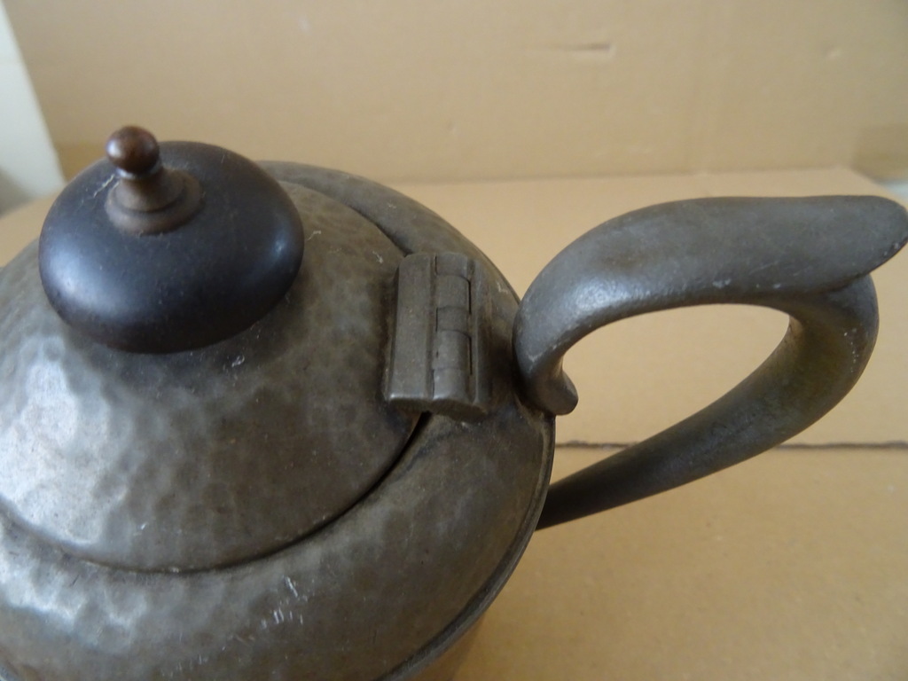Antieke of vintage koffiekan Craftsman Pewter Sheffield 16cm - Afbeelding 20