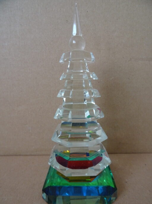 Kristallen Feng Shui beeldje Pagode toren 15cm