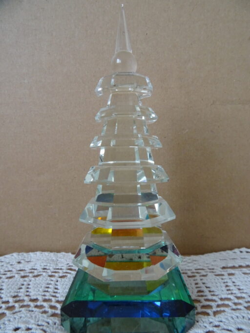 Alternative view of Kristallen Feng Shui beeldje Pagode toren 15cm
