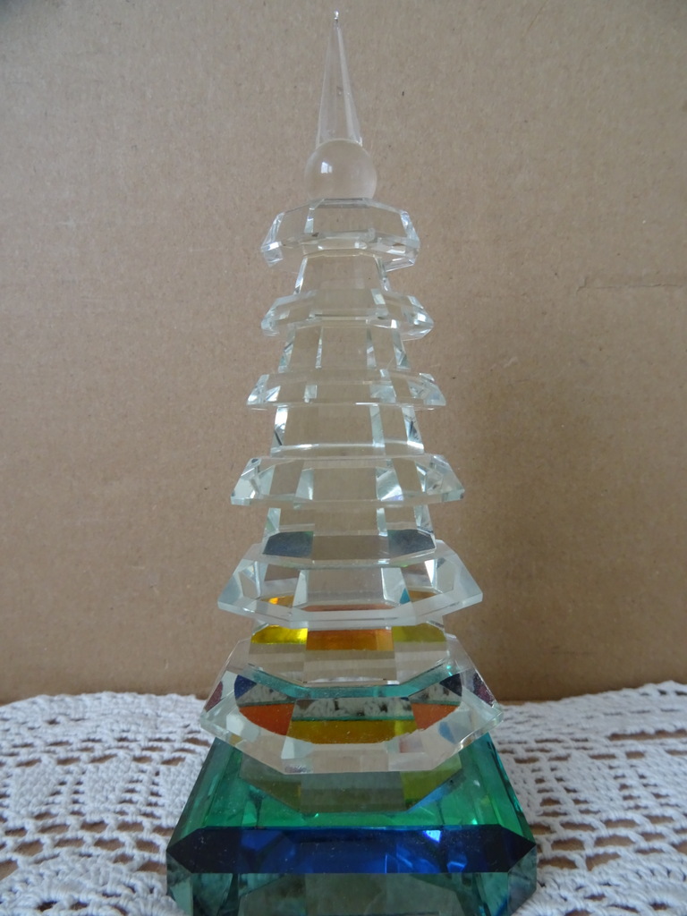 Kristallen Feng Shui beeldje Pagode toren 15cm - Afbeelding 2