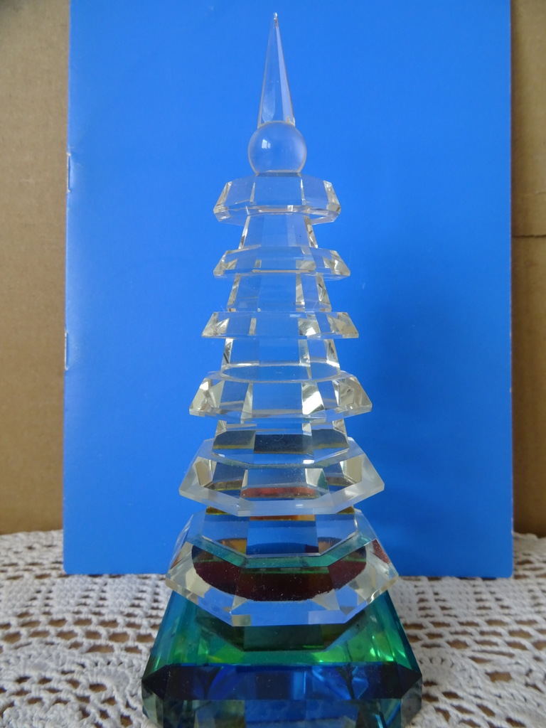 Kristallen Feng Shui beeldje Pagode toren 15cm - Afbeelding 4