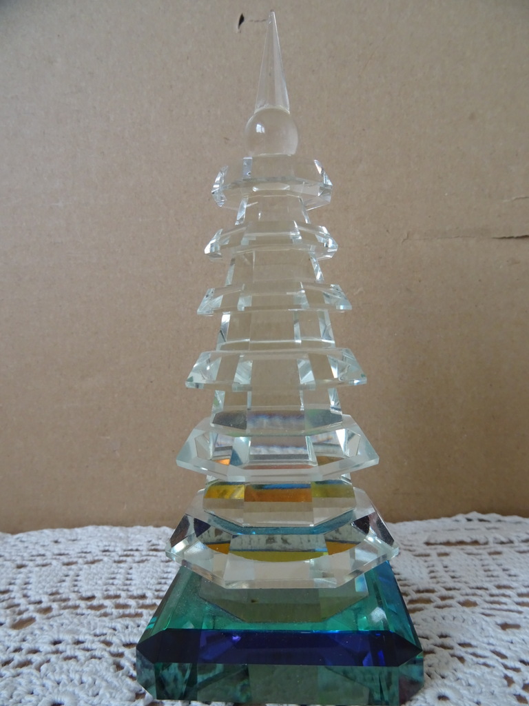 Kristallen Feng Shui beeldje Pagode toren 15cm - Afbeelding 8