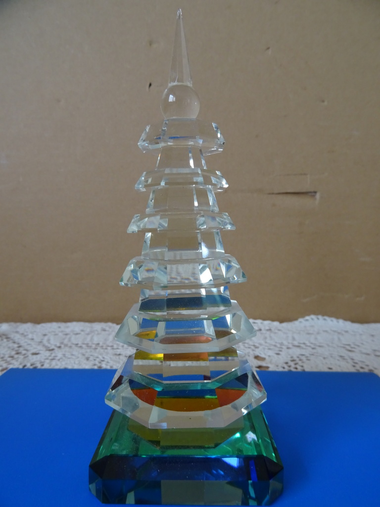 Kristallen Feng Shui beeldje Pagode toren 15cm - Afbeelding 11