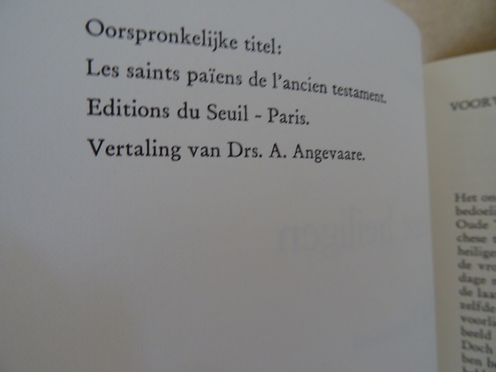 Jean Daniélou Heidense heiligen uit het Oude Testament - Afbeelding 5
