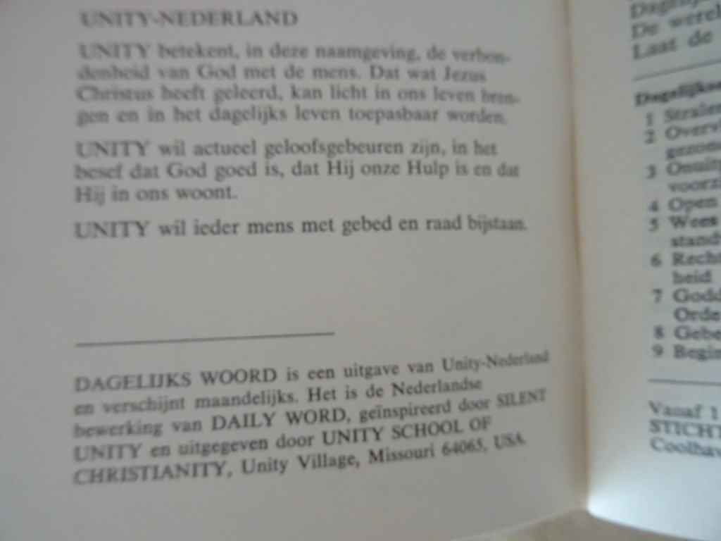 Dagelijks Woord mei 1980 Unity Nederland - Afbeelding 6