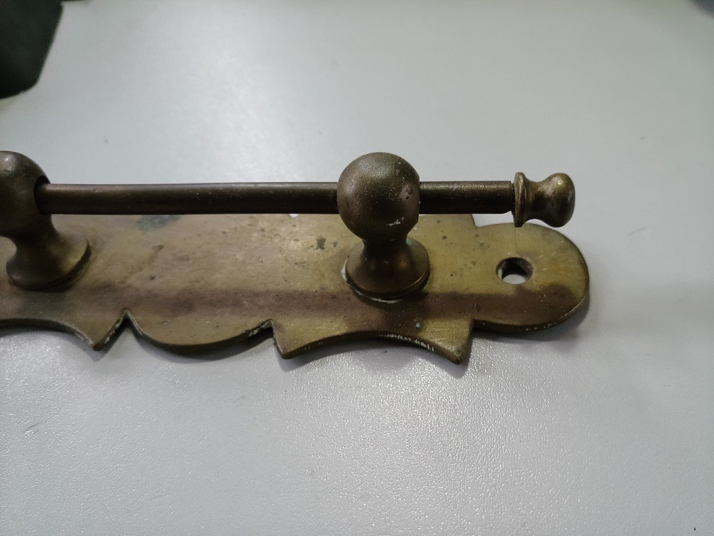 Antieke of vintage messing handvat van deurbel 16cm - Afbeelding 11