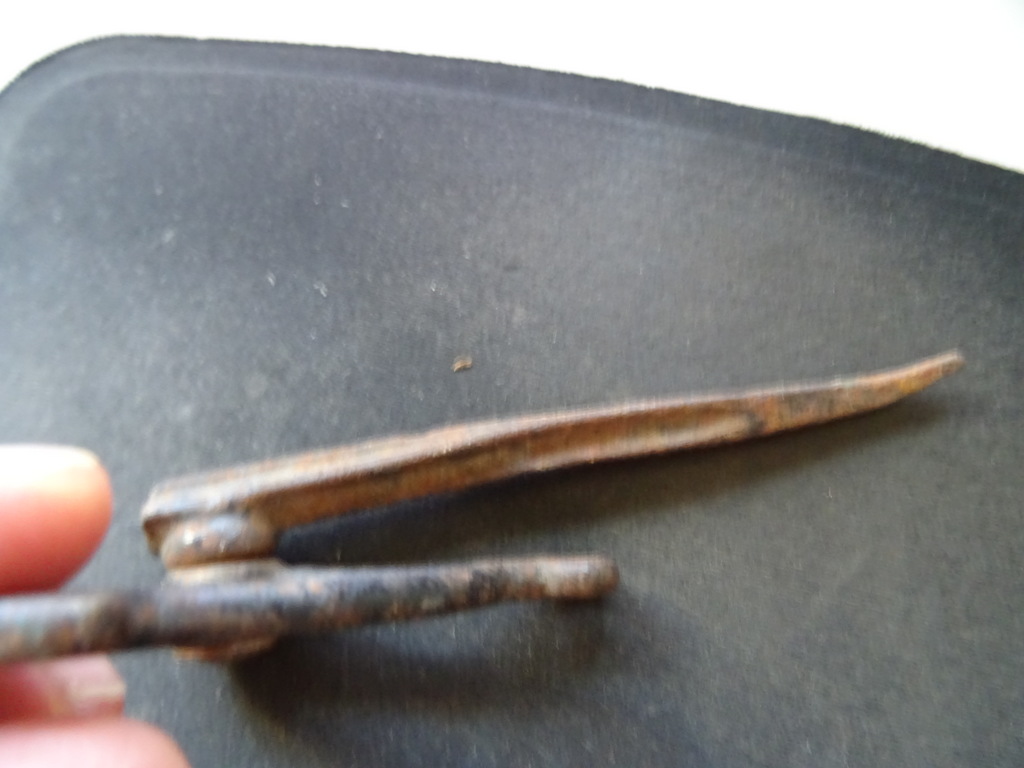Antieke smeedijzeren haak van deurbel 16cm - Afbeelding 4