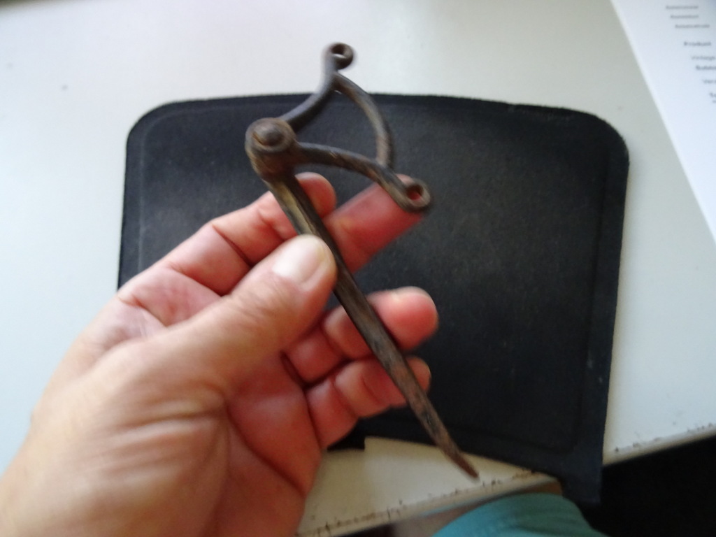 Antieke smeedijzeren haak van deurbel 16cm - Afbeelding 10