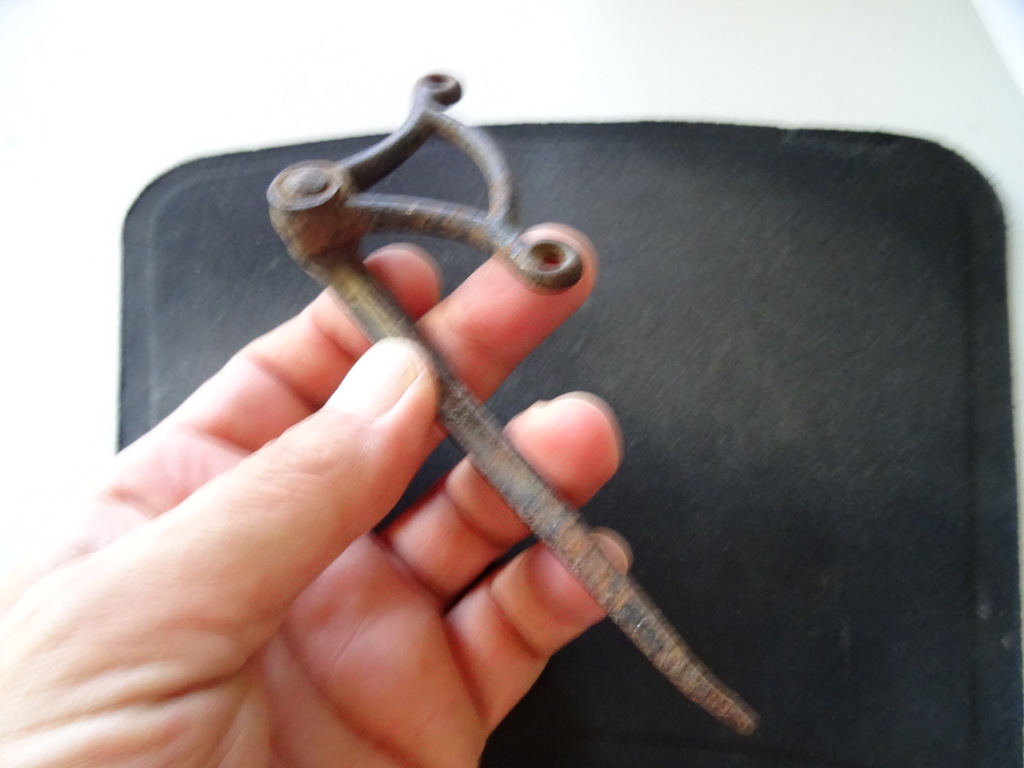 Antieke smeedijzeren haak van deurbel 16cm - Afbeelding 11