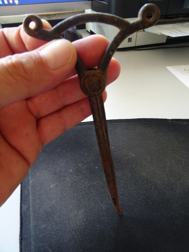 Antieke smeedijzeren haak van deurbel 16cm - Afbeelding 13