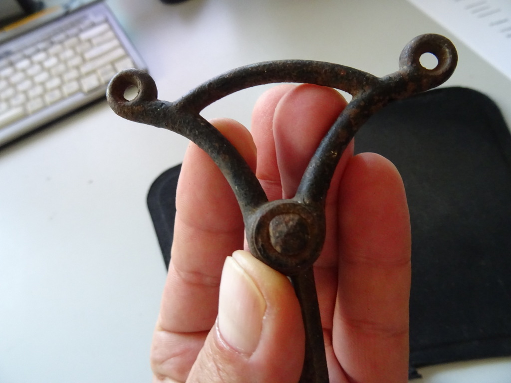 Antieke smeedijzeren haak van deurbel 16cm - Afbeelding 14