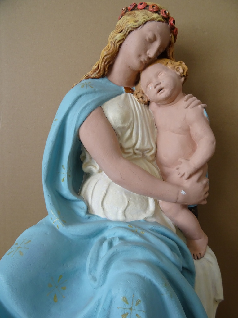 Antiek Mariabeeld de Moeder Gods 51cm - Afbeelding 2