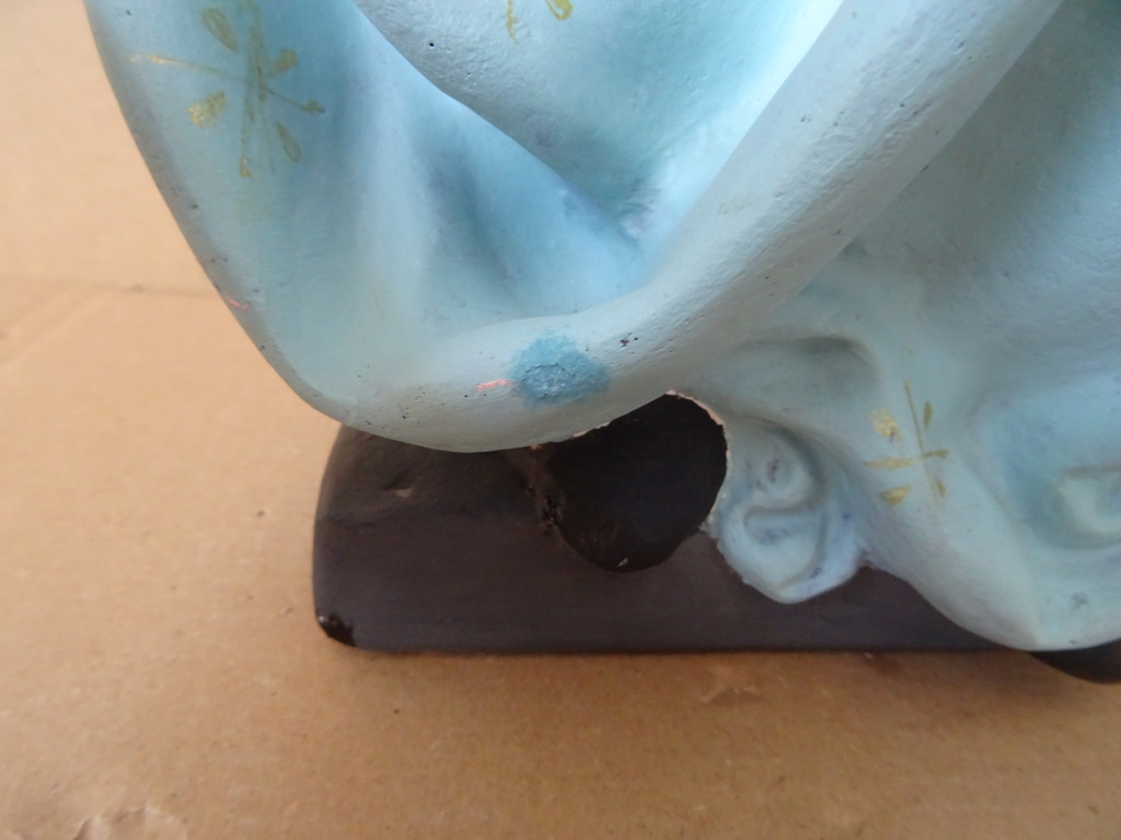 Antiek Mariabeeld de Moeder Gods 51cm - Afbeelding 4