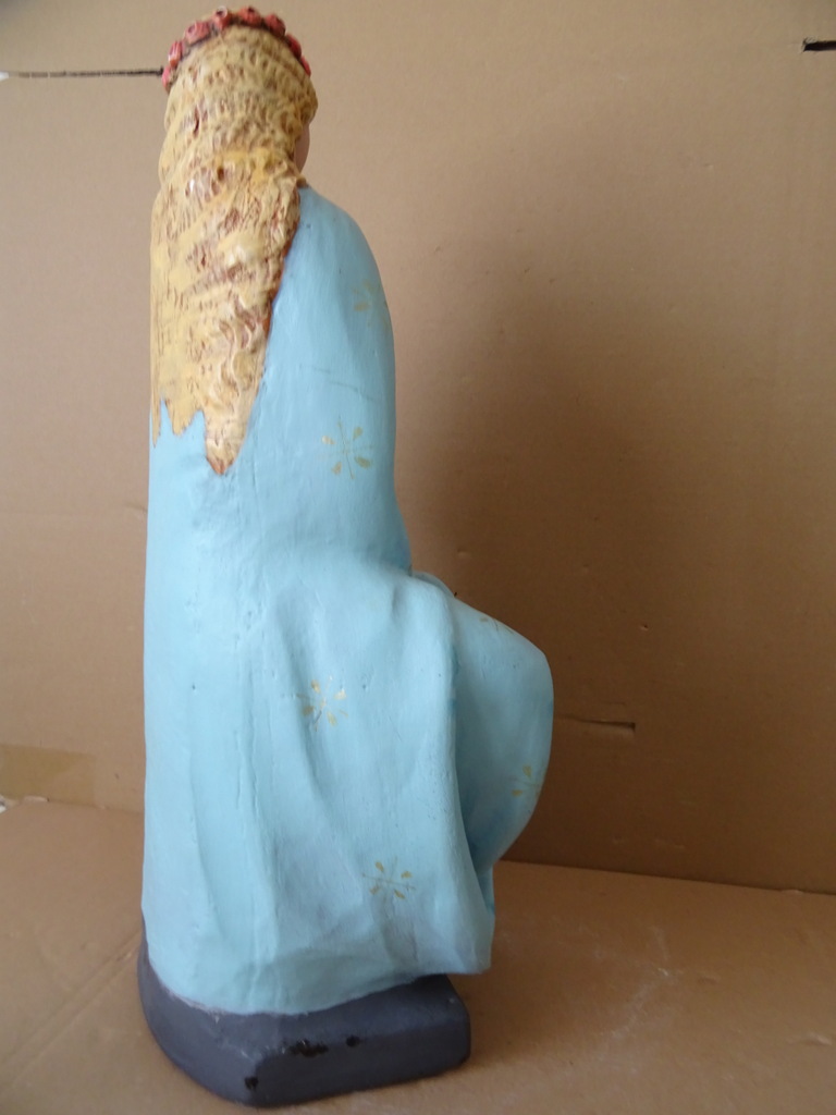 Antiek Mariabeeld de Moeder Gods 51cm - Afbeelding 10