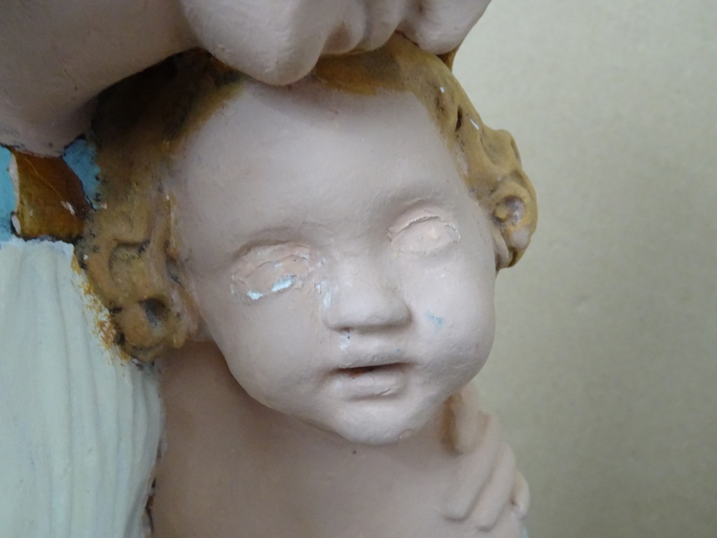 Antiek Mariabeeld de Moeder Gods 51cm - Afbeelding 13