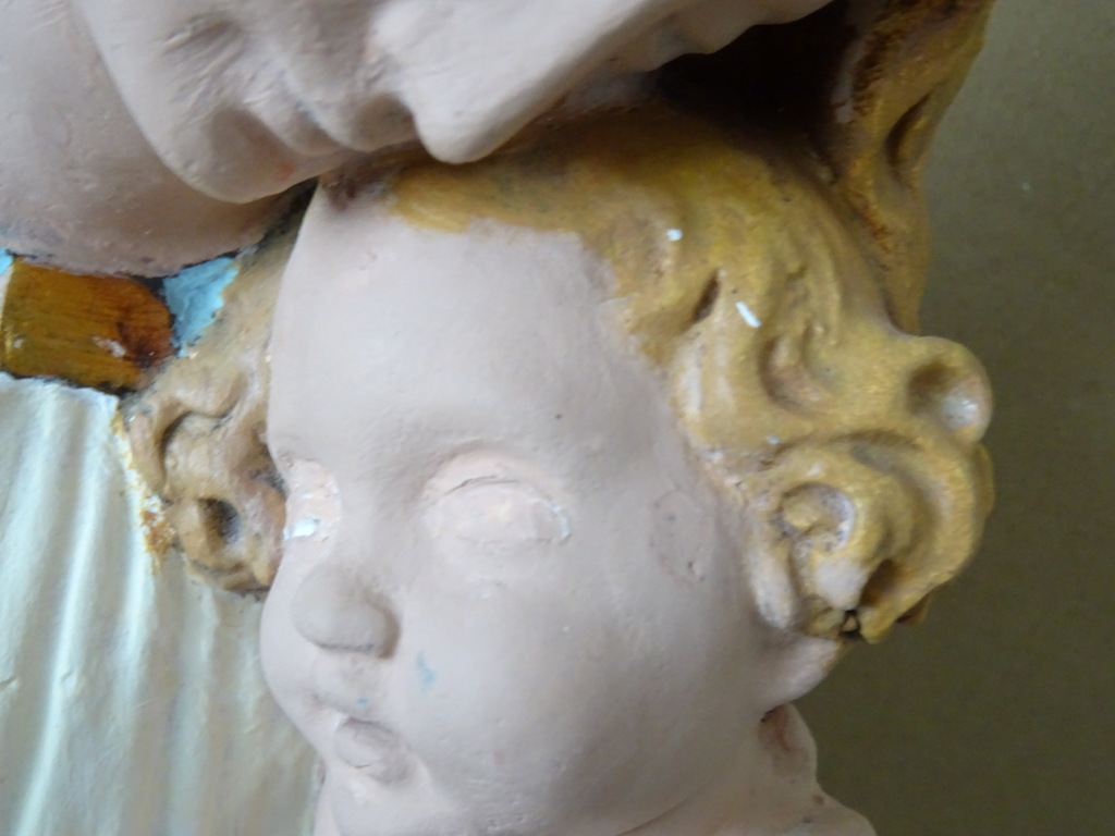 Antiek Mariabeeld de Moeder Gods 51cm - Afbeelding 14