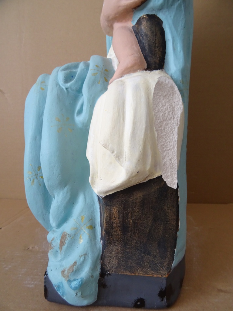 Antiek Mariabeeld de Moeder Gods 51cm - Afbeelding 20