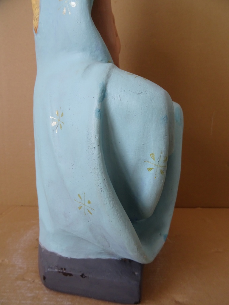 Antiek Mariabeeld de Moeder Gods 51cm - Afbeelding 30