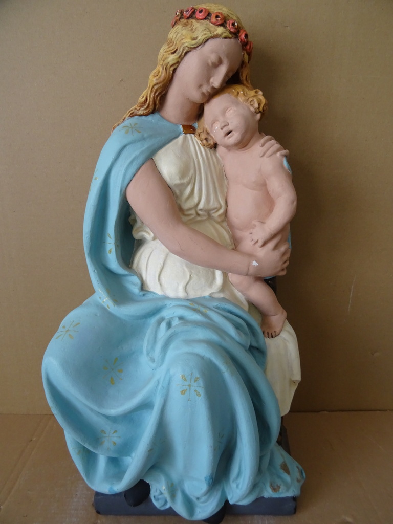 Antiek Mariabeeld de Moeder Gods 51cm - Afbeelding 33