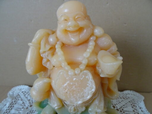 Alternative view of Vintage Chinees Boeddhabeeld calciet steen 22cm