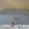 Vintage metalen geldkist Safety 30x20x10cm