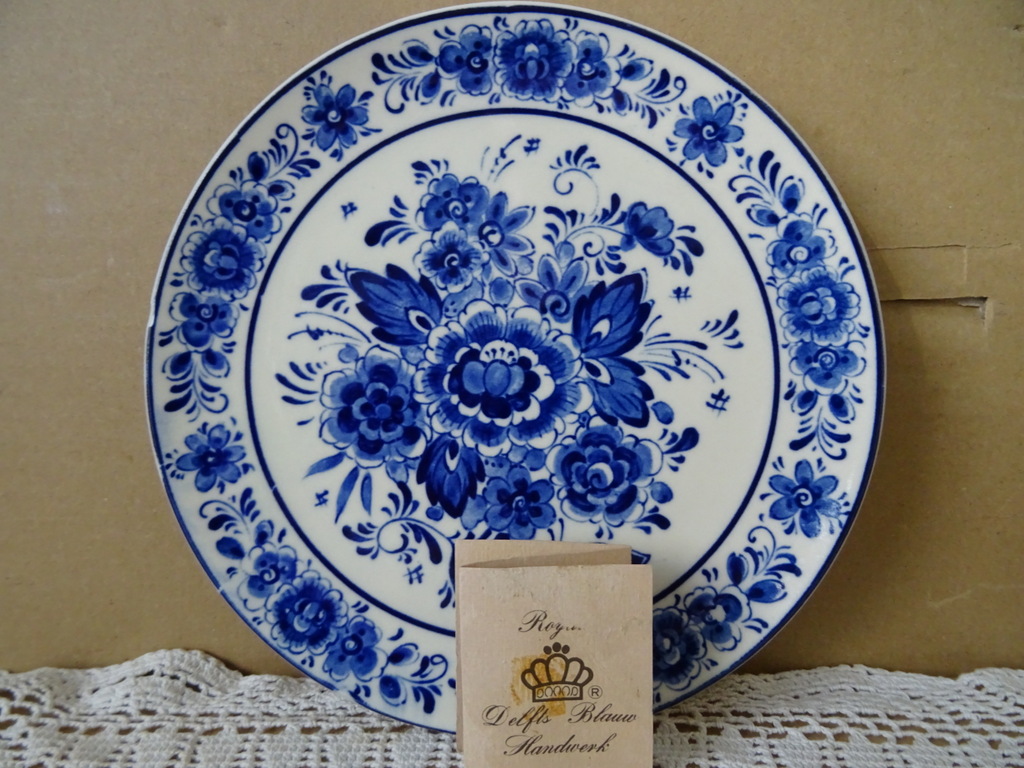 Vintage wandbord Royal Delft 19cm