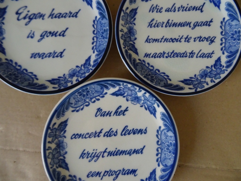 Set wandborden met spreuken Dutch Blue Handwerk 15cm - Afbeelding 21