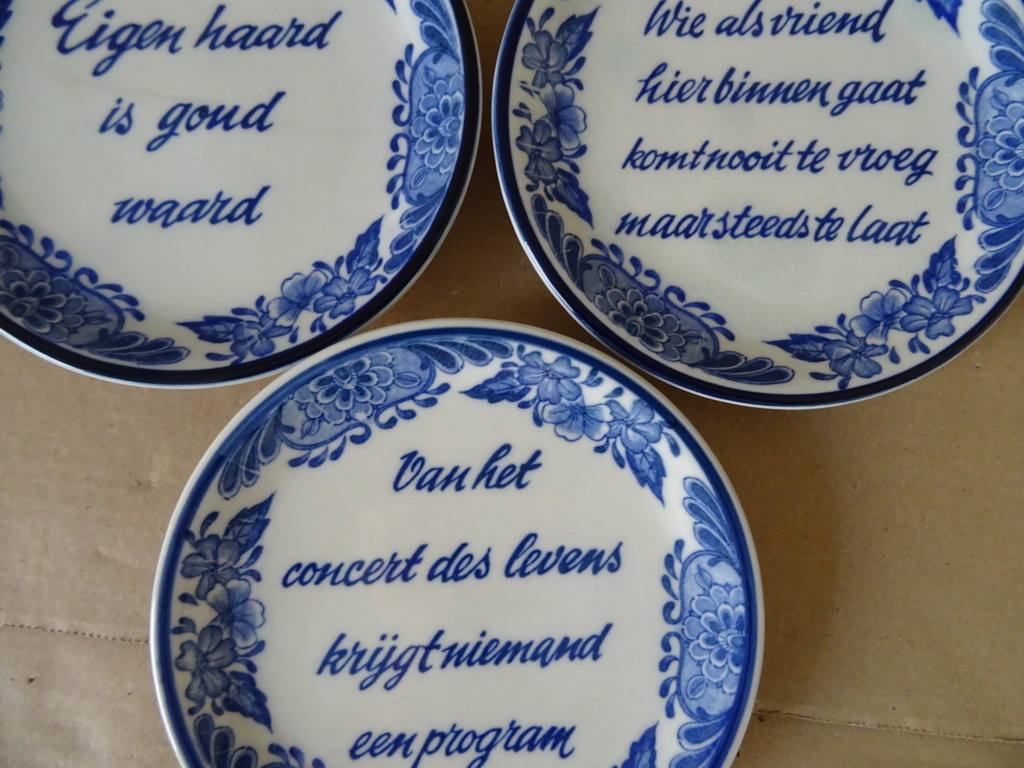 Set wandborden met spreuken Dutch Blue Handwerk 15cm - Afbeelding 22