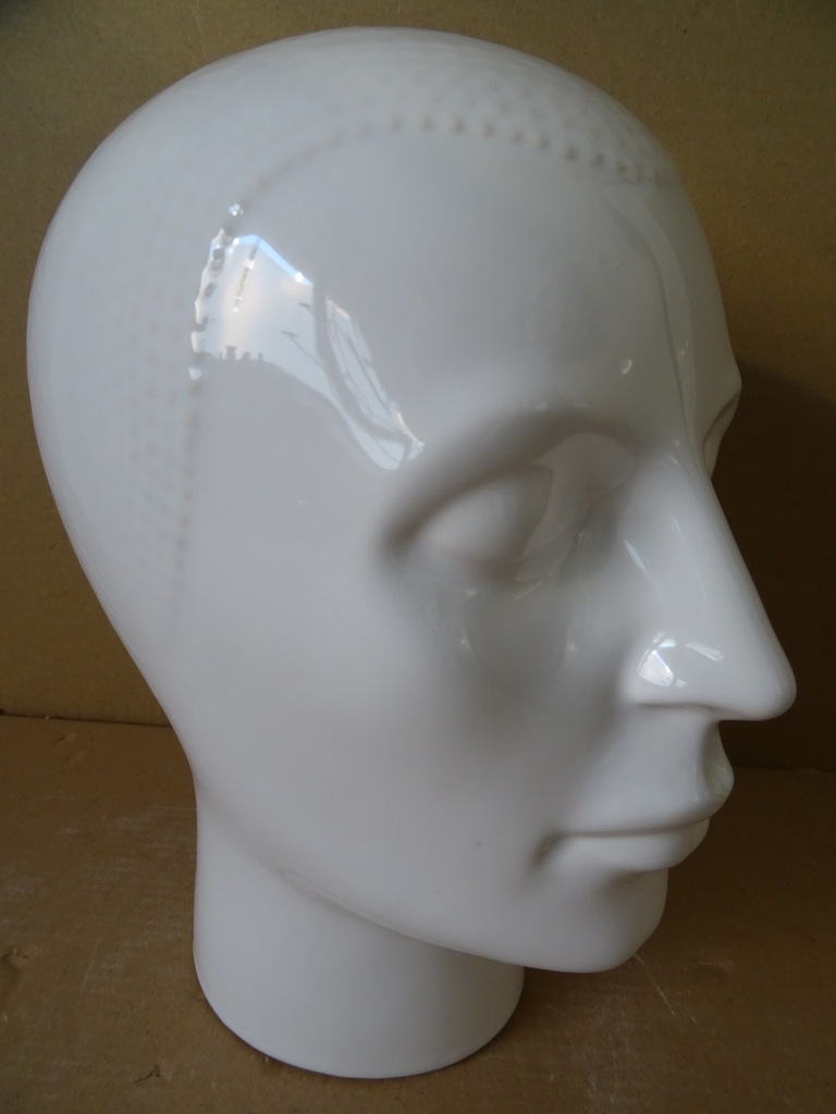 Vintage aardewerk mannequin hoofd Royal Delft - Afbeelding 2