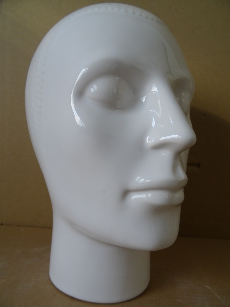 Vintage aardewerk mannequin hoofd Royal Delft - Afbeelding 4