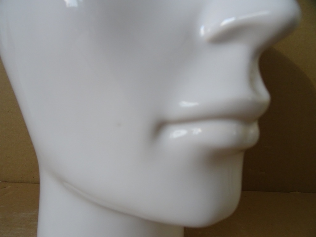 Vintage aardewerk mannequin hoofd Royal Delft - Afbeelding 5