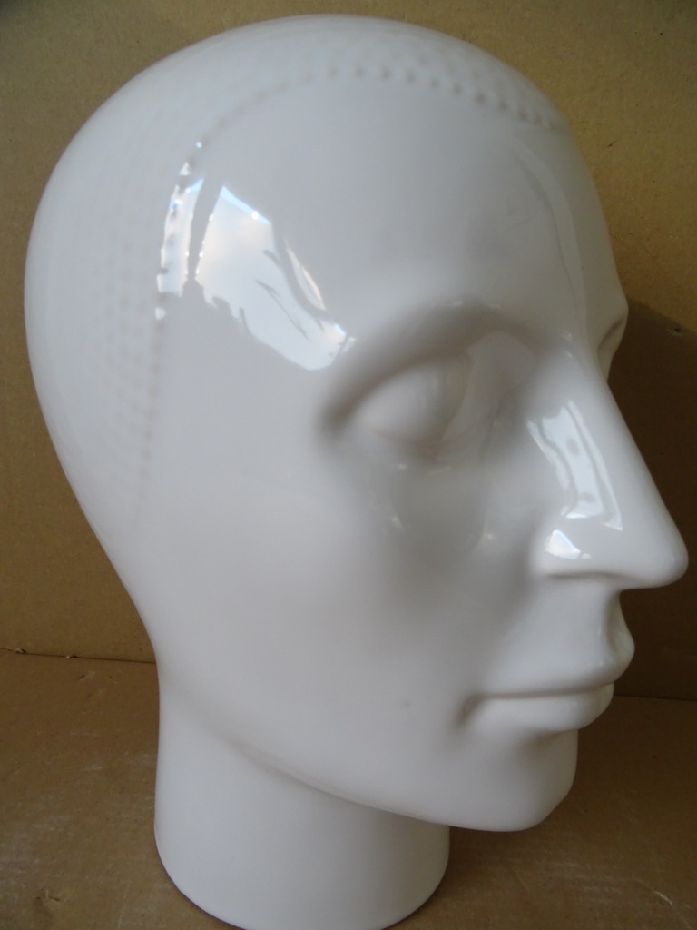 Vintage aardewerk mannequin hoofd Royal Delft - Afbeelding 13