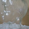 Vintage glazen mannequin hoofd kind