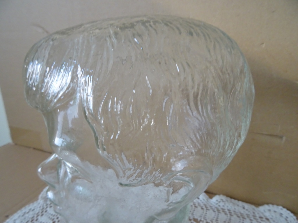 Vintage glazen mannequin hoofd kind - Afbeelding 2
