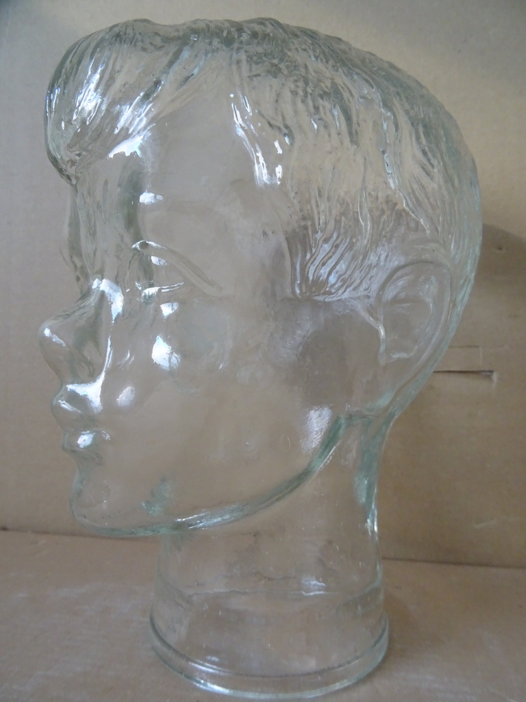 Vintage glazen mannequin hoofd kind - Afbeelding 4