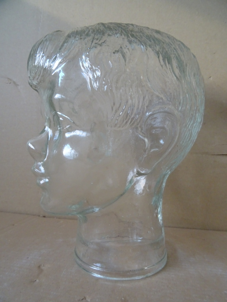 Vintage glazen mannequin hoofd kind - Afbeelding 15