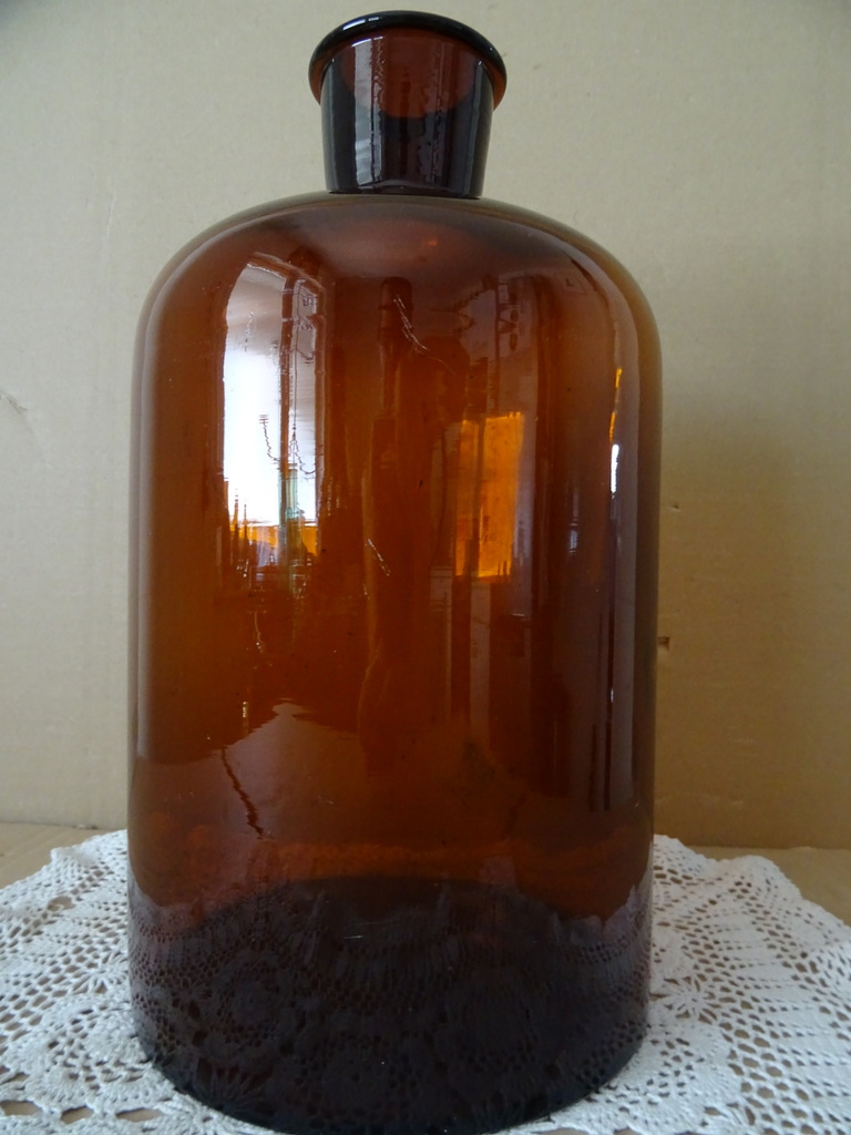 Grote antieke apothekersfles 32cm