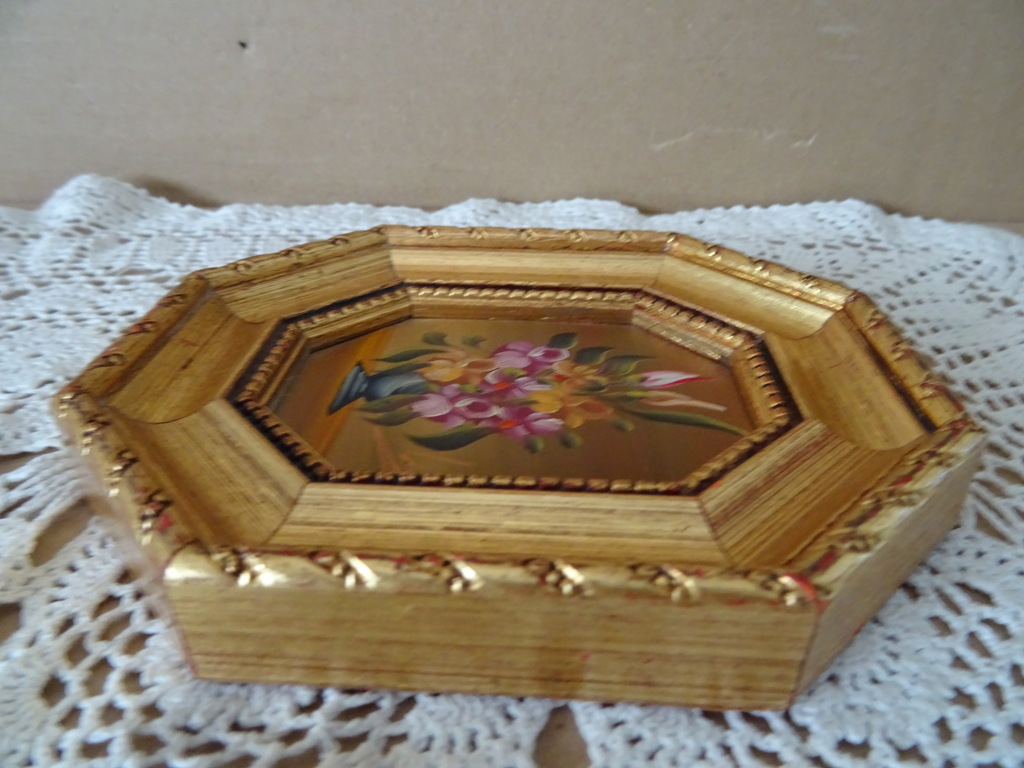 Vintage Italiaans miniatuur schilderij op koper 11x14cm - Afbeelding 10