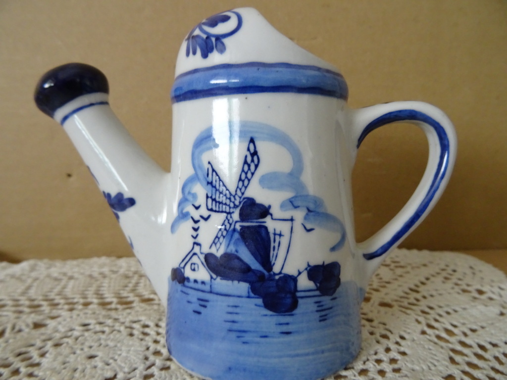 Vintage Delfts blauw kannetje 10cm