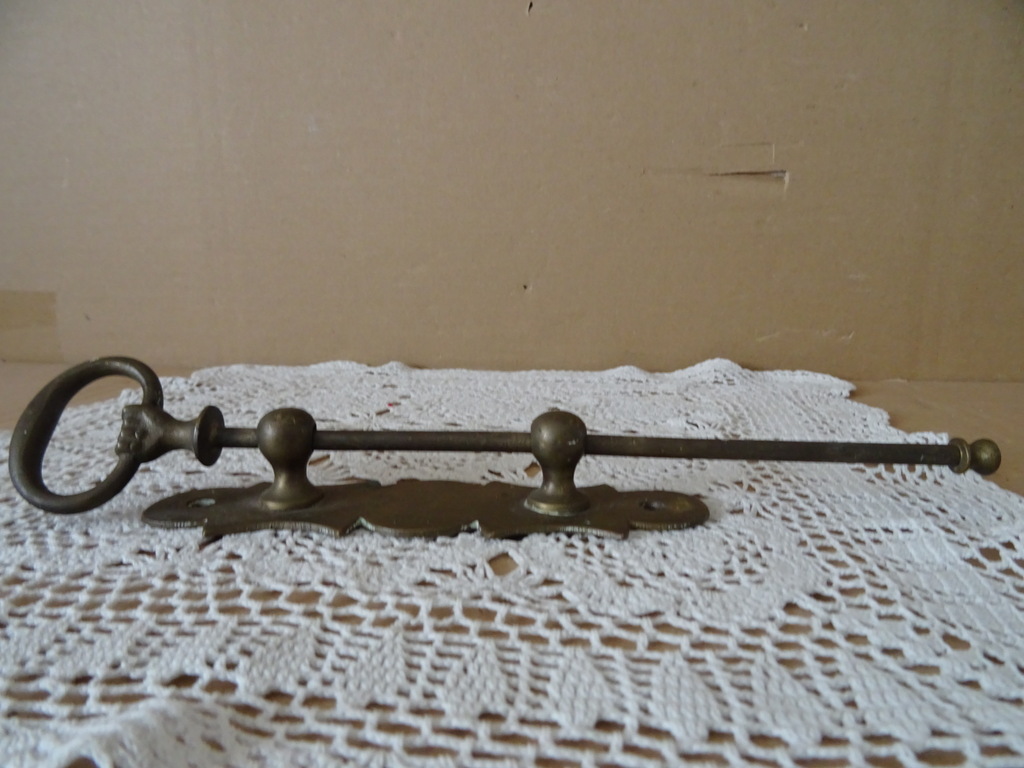 Antieke of vintage messing handvat van deurbel 16cm - Afbeelding 8