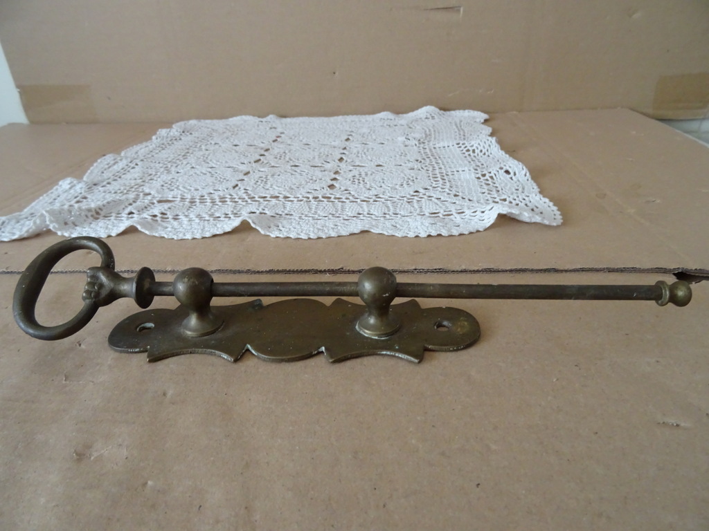 Antieke of vintage messing handvat van deurbel 16cm - Afbeelding 9