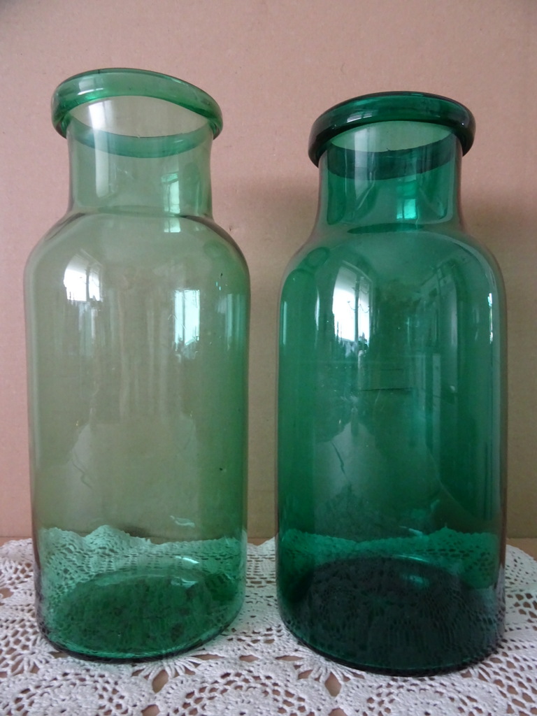 Vintage set mondgeblazen vazen 27cm - Afbeelding 7